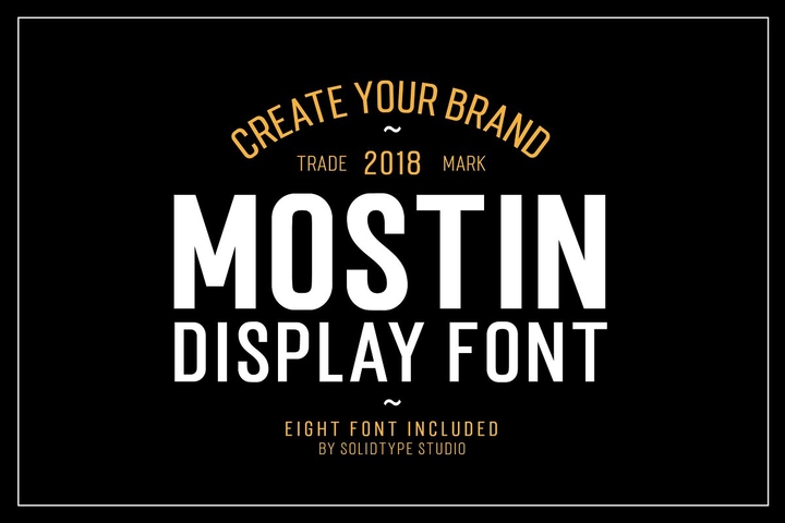 Пример шрифта Mostin Bold